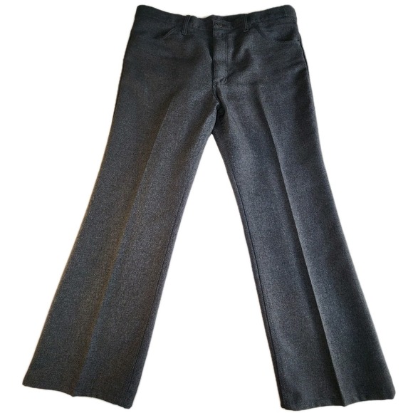 Wrangler Other - WRANGLER Wrancher Pants Mens 38x29 Heather Gray Polyester 82HK Rockabilly